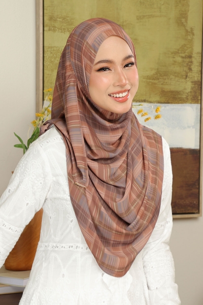 DEFECT- Aralyn Babes Printed Checkered Terracota
